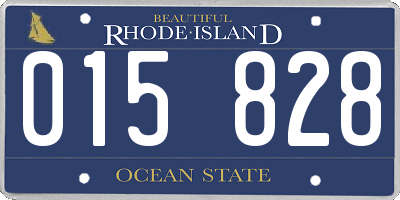 RI license plate 015828