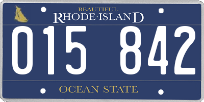 RI license plate 015842