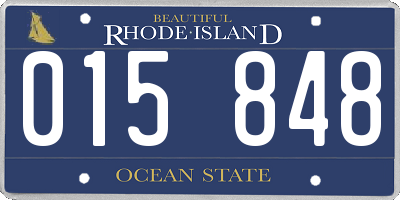 RI license plate 015848