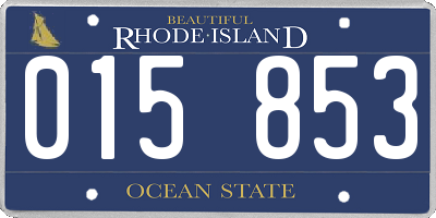 RI license plate 015853