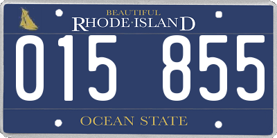 RI license plate 015855