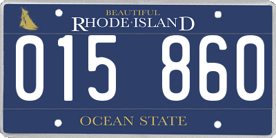 RI license plate 015860