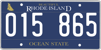 RI license plate 015865