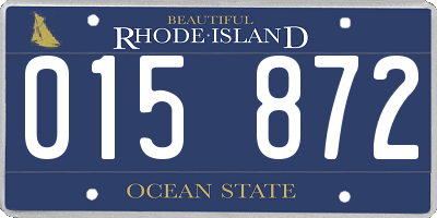 RI license plate 015872