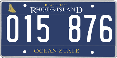 RI license plate 015876