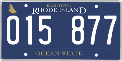 RI license plate 015877