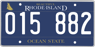 RI license plate 015882