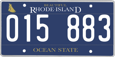 RI license plate 015883