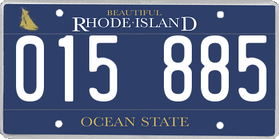 RI license plate 015885