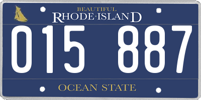 RI license plate 015887