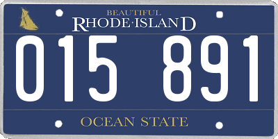 RI license plate 015891