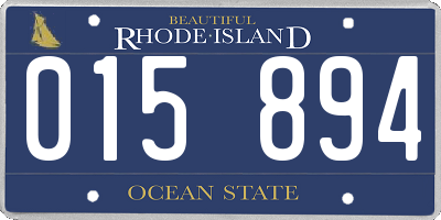 RI license plate 015894