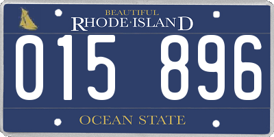 RI license plate 015896