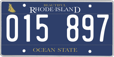 RI license plate 015897