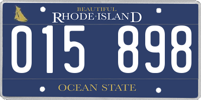 RI license plate 015898