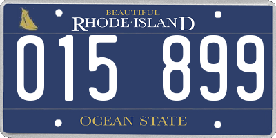 RI license plate 015899