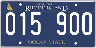 RI license plate 015900