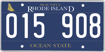 RI license plate 015908