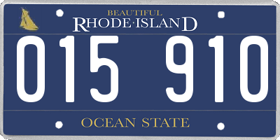 RI license plate 015910