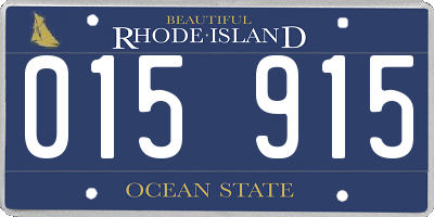 RI license plate 015915