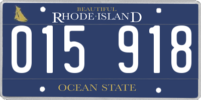 RI license plate 015918