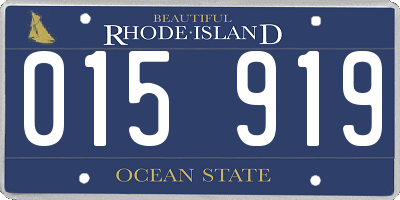 RI license plate 015919