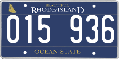 RI license plate 015936