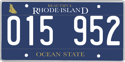 RI license plate 015952