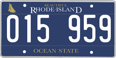 RI license plate 015959