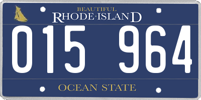 RI license plate 015964