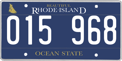 RI license plate 015968