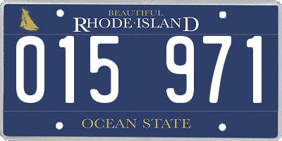 RI license plate 015971