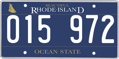 RI license plate 015972