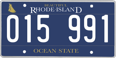 RI license plate 015991