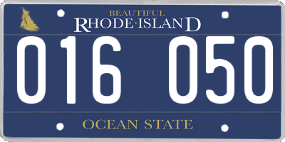 RI license plate 016050