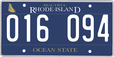 RI license plate 016094