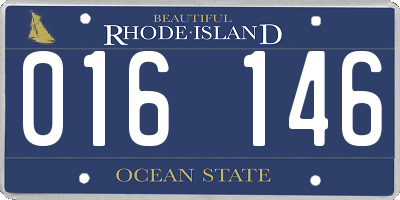 RI license plate 016146