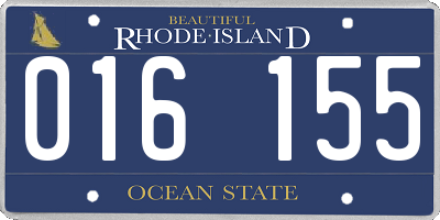 RI license plate 016155