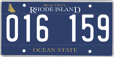 RI license plate 016159