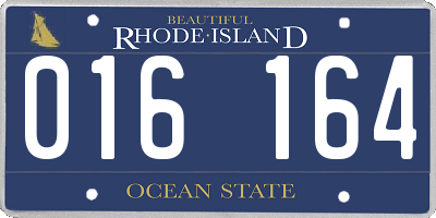 RI license plate 016164