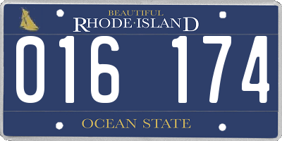 RI license plate 016174