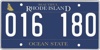 RI license plate 016180