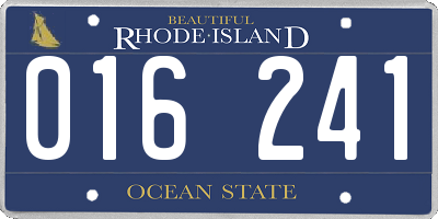 RI license plate 016241