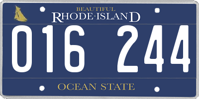 RI license plate 016244