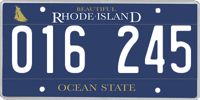 RI license plate 016245