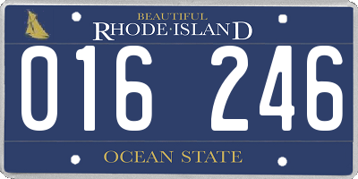 RI license plate 016246