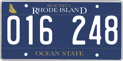 RI license plate 016248