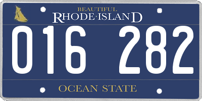 RI license plate 016282