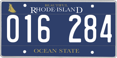 RI license plate 016284