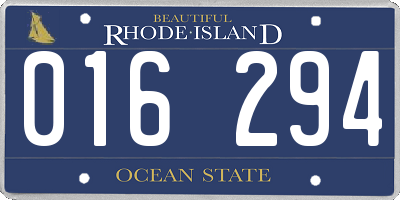 RI license plate 016294